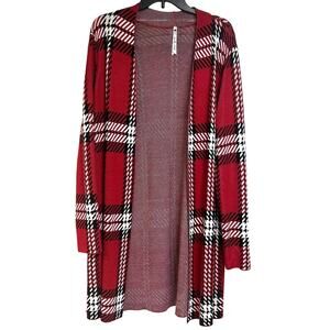 Leo & Nicole Horse Blanket Duster Sweater Open Cardigan Western Thick Size L EUC